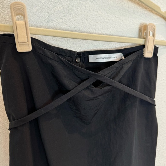 Christopher Esber loophole tie skirt in black, AU6, NWT - Picture 9 of 10